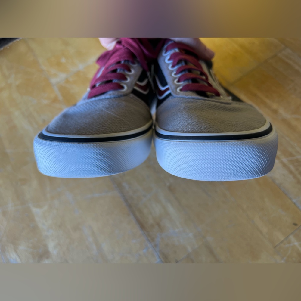 Vans Old School Ward Jersey Block Drizzle Sneakers with NEW Burgundy Laces - Picture 6 of 16